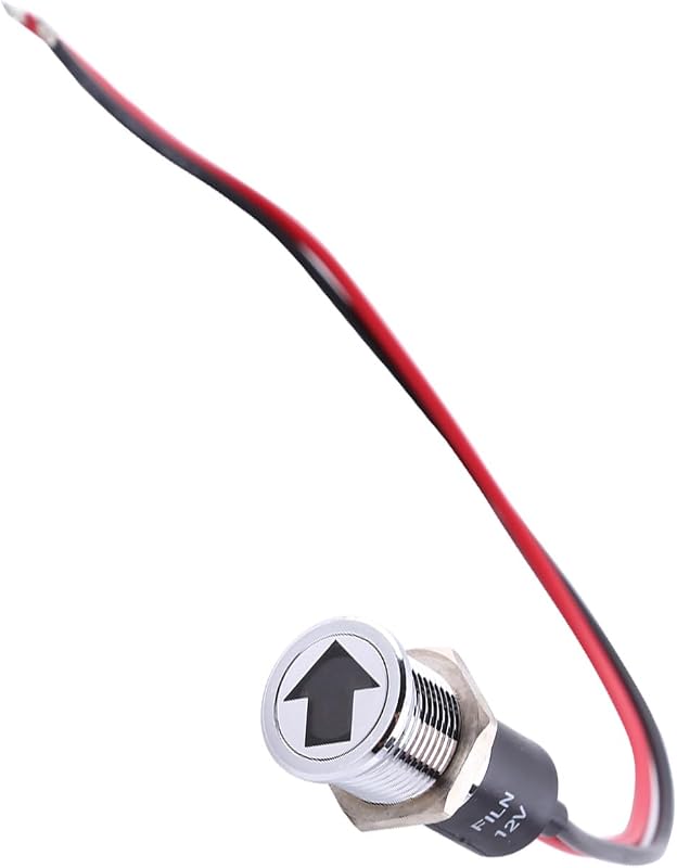 Luz indicadora LED para painel, neblina, seta e advertência YWBL-WH 12 V com fio de 20 cm – 1 unidade