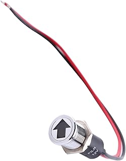 YWBL-WH LED Dash Panel Warning Fog Turn Light Indicator 14mm 12V LED Indicator Light (1 Pc)