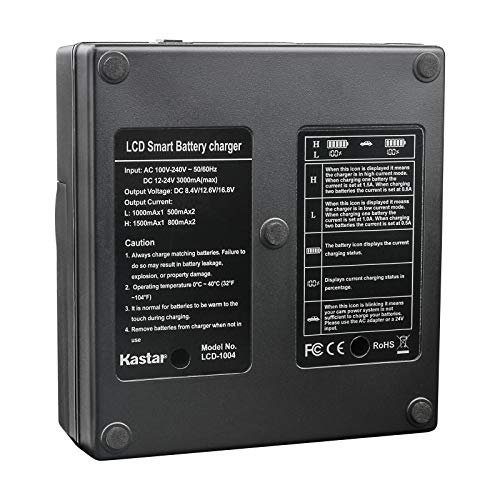 Kastar 1 Pack Fully Decode Lp-E19 Battery And Lcd Dual Fast Charger Replacement For Canon Canon Lp-E19 Lp-E19N, Lp-E4 Lp-E4N, Us 5751B002 Camera Battery, Canon Lc-E4 Lc-E4N, Lc-E19 Lc-E19N Charger #TOP2