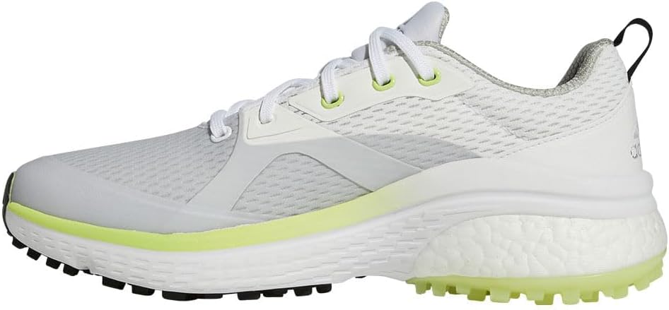 adidas Men's SOLARMOTION Golf Shoe, FTWR White/Core Black/Pulse Lime, 11