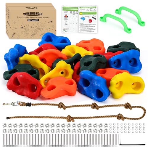 Trymaker Klettergriffe Kinder 20 Stück Kletterwandgriffe (Kleine Größe)