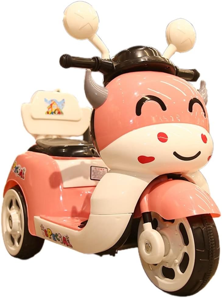 HEMDI Motocicleta for niños de 6V, Bicicleta de Juguete de Tierra, Scooter de conducción eléctrica con batería, con música, batería Recargable, Ruedas de Entrenamiento, for Edades 1-6