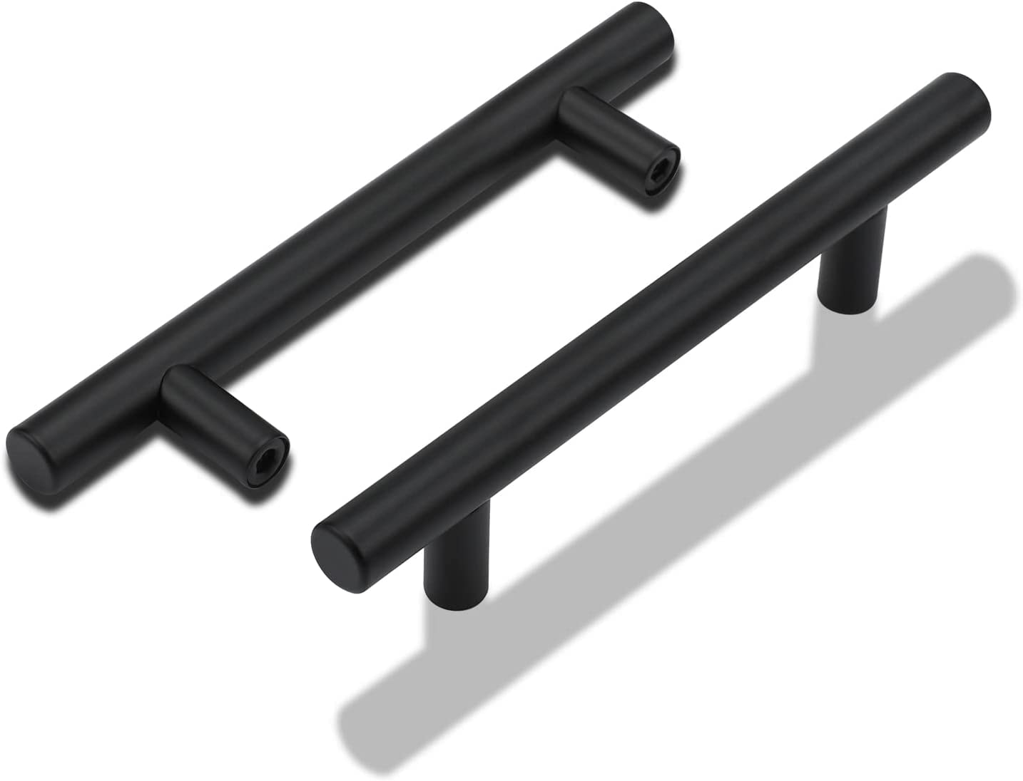 LONTAN 30 Pack Black Kitchen Cupboard Handles 76mm Drawer Pulls Kitchen Door Pulls Black Cupboard Handles for Cabinet Wardrobe Bathroom Stainless Steel — image 1