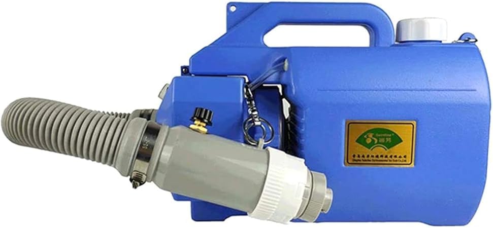 5L Electric ULV Cold Fogger Sprayer Intelligent Ultra Low Capacity Fogger Air Disinfection Machine Mosquito Fogging Machine for Farm, Hotel, Hospital, School Outdoor, Blue