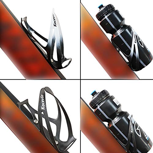 Leeofty Suporte para garrafas de água para bicicletas de estrada Fibra de carbono Fibra de náilon Ma