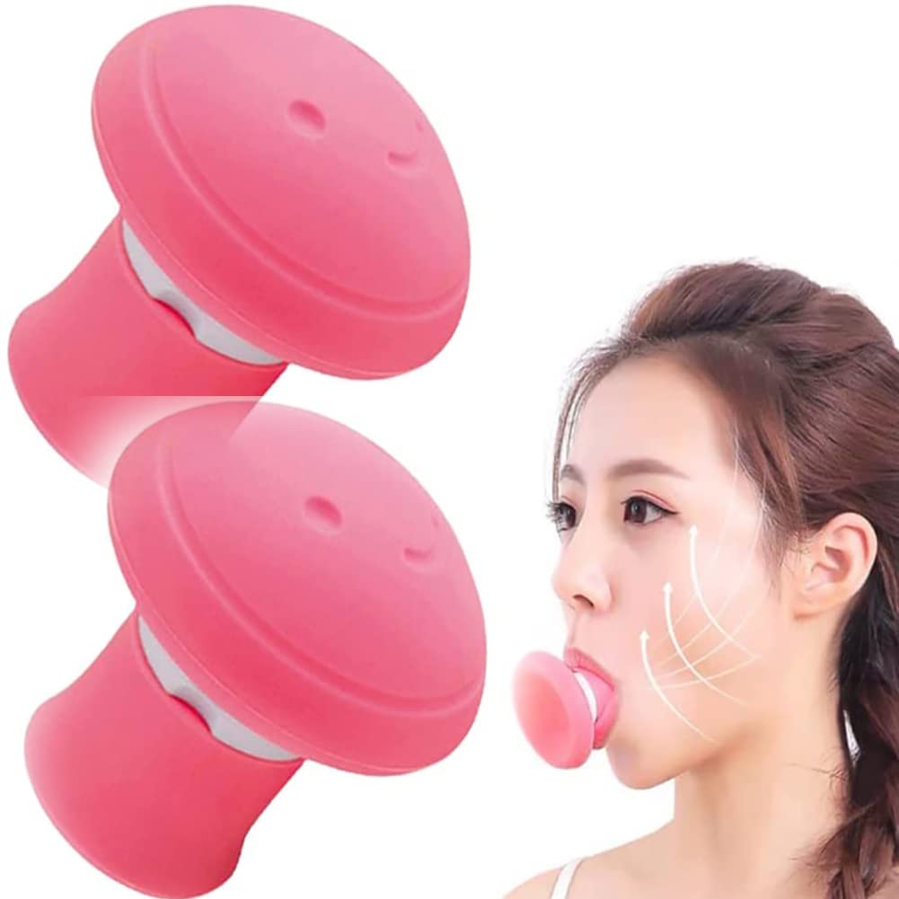 Angzhili 2Pc Face Slimming Tool Face Lifting Skin Firming Tool Exerciser Mouth Exercise Face Double Chin Slimming Tool