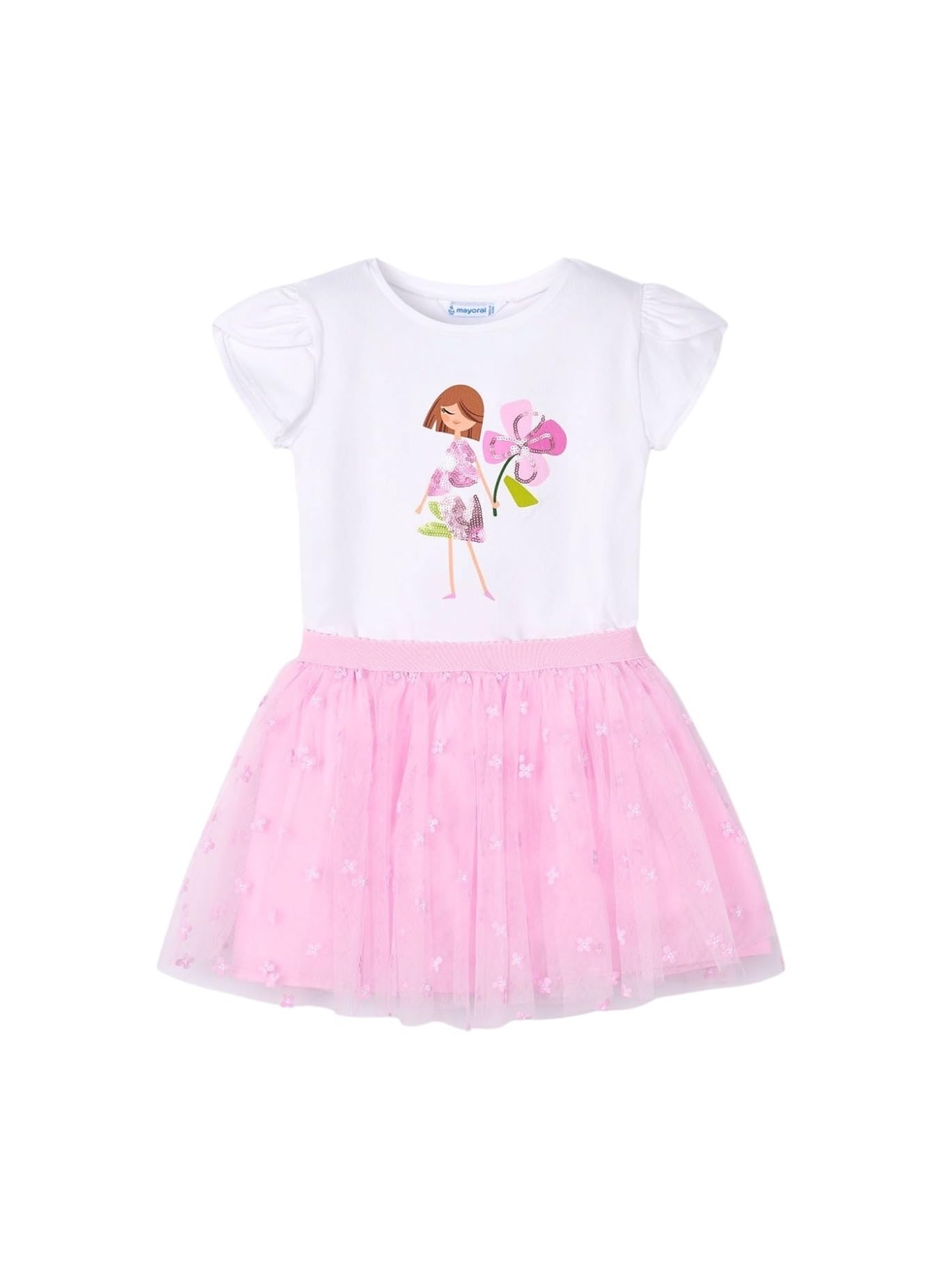 Mayoral Compl.Gonna Tulle per Bambine e Ragazze Malva