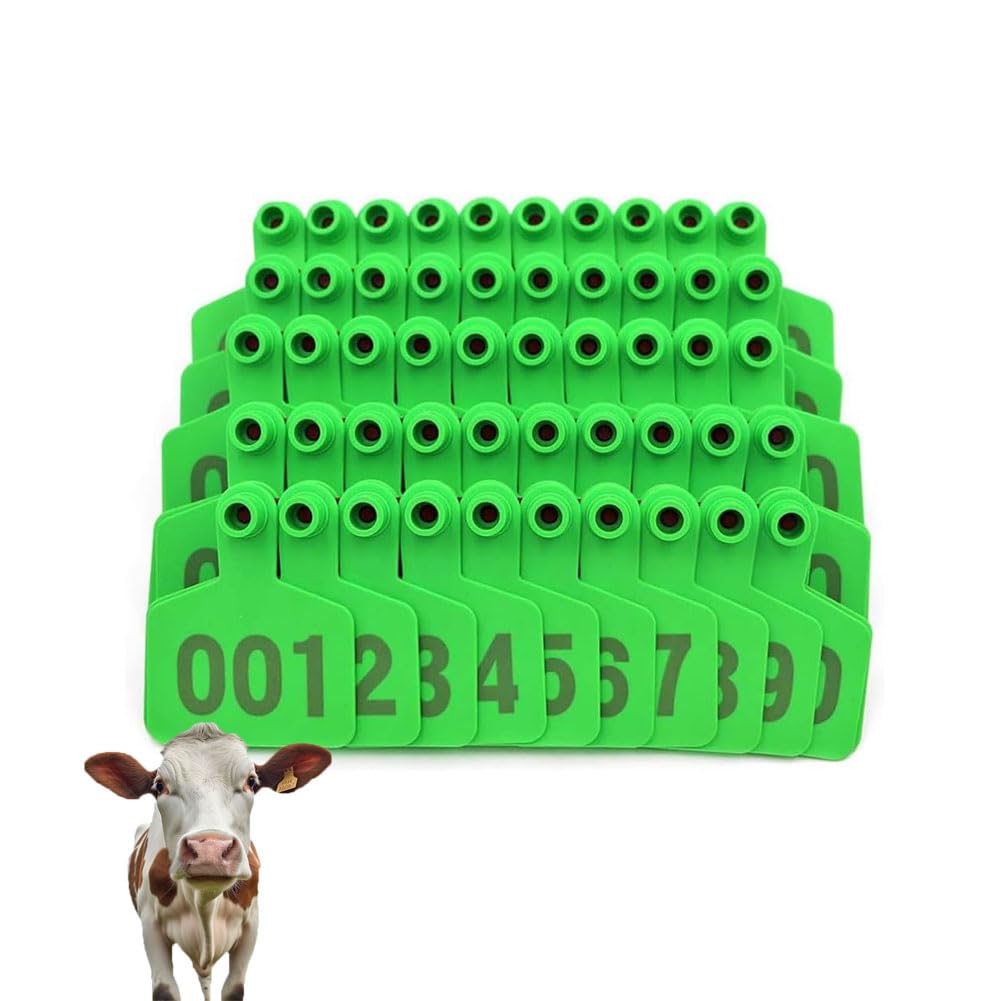 Kolczyk 1-500 Duży Średni Cielę Świnia Czerwony 101-200(Green 6*7.5cm (2.36*2.95in),101-200)