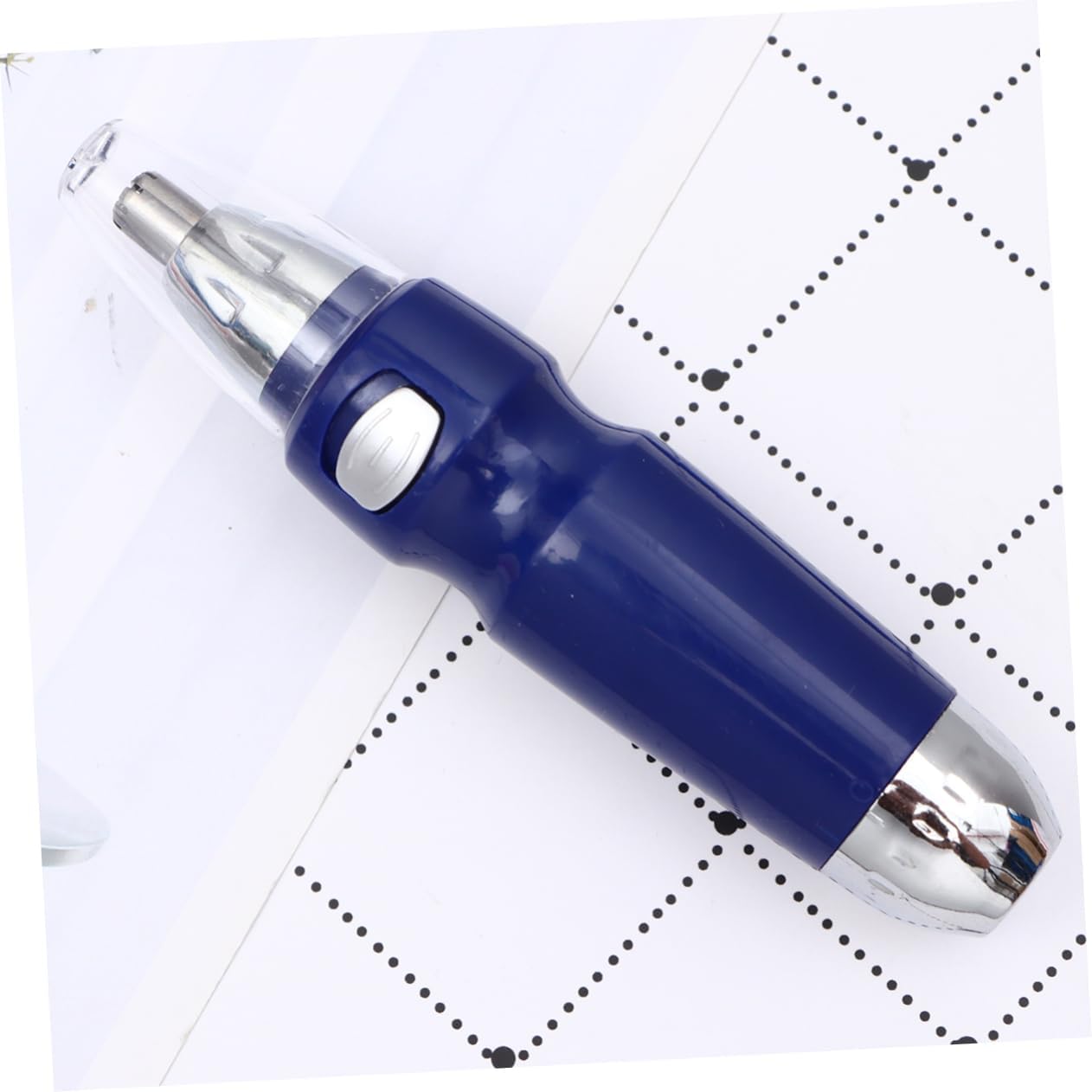 Electric Nose Ear Hair Trimmer Rotary Face Grooming Device for Men and Women Painless Hair Shaver with Protective Cone Head Blue