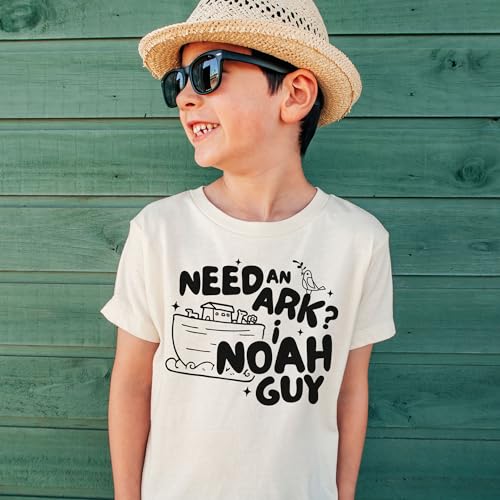 Noah's Ark Toddler Shirt - Need An Ark? I Noah Guy Saying Shirt - Cute Funny Christian Clothing - Religious Bible Story Sunday School Preschool T-Shirt - Natural Boho Toddler & Youth Graphic Tee2