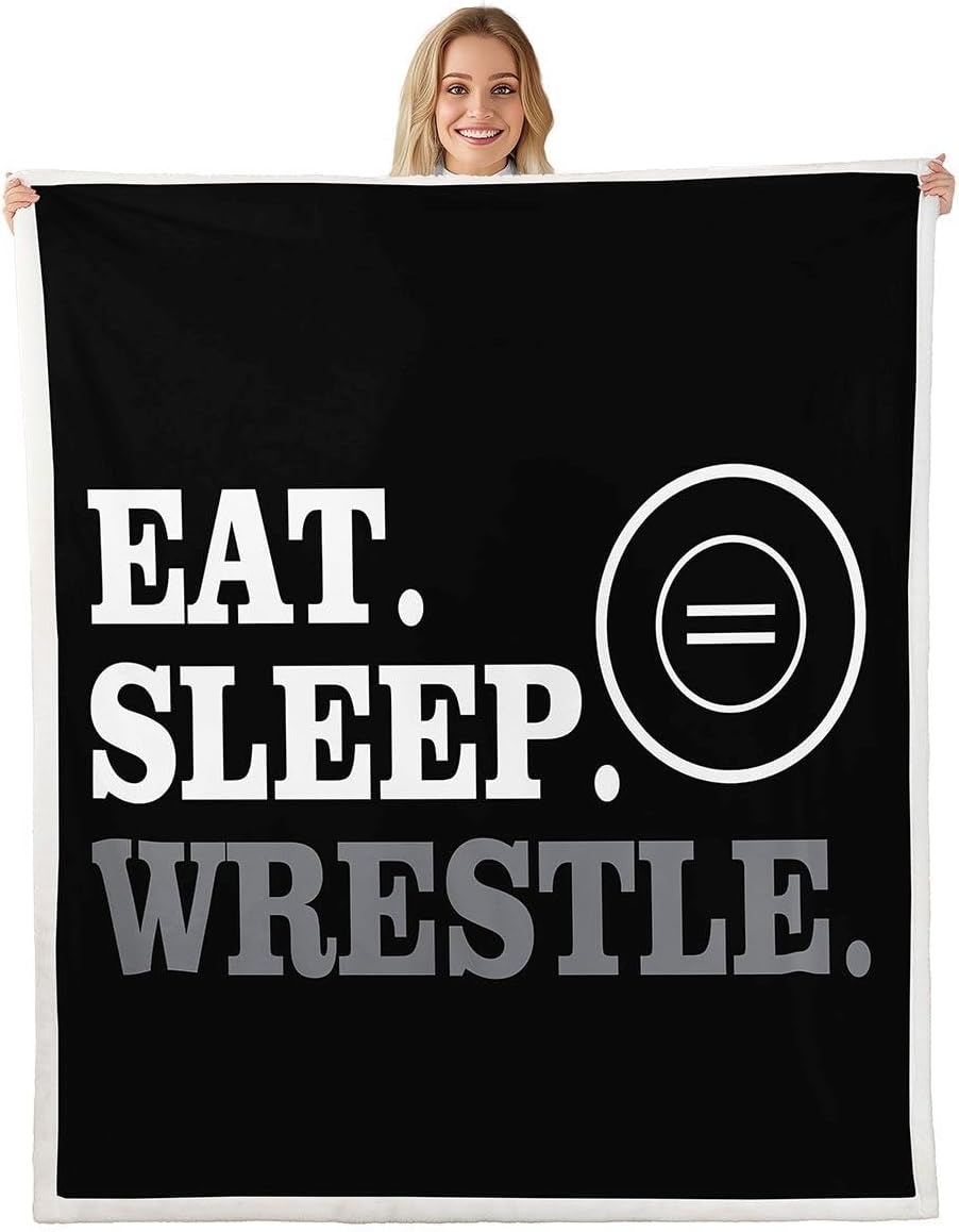 jejeloiu Wrestle Fleece Throw 50"x60" Boys Girls Gift for Kids Women Men