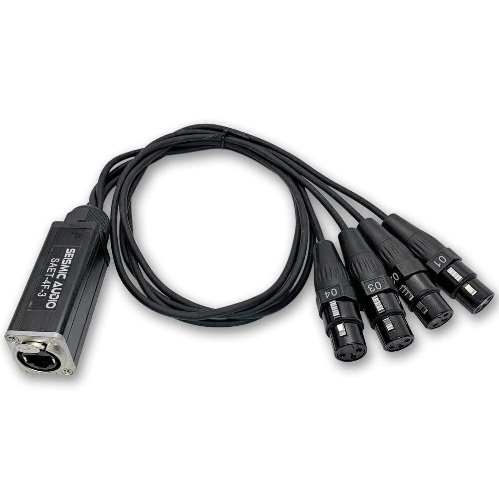 Amazon.co.jp: SAET-4F-3-4チャンネル RJ45 Ethercon - XLR メス