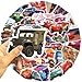 50pcs Movie Cars Stickers for Kids Teens Girls Adult, Waterproof Vinyl Movie Decal for Water Bottle Skateboard Guitar Travel Case Bike Laptop,Car Bumper,Luggage,Phone (d)