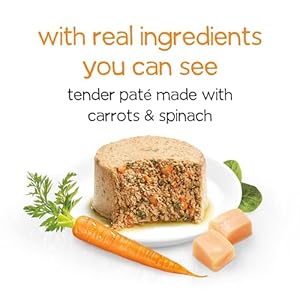   Purina-Beneful-Infused-Wet-Pate-Dog-Food-with-Real-Chicken-Carrots-and-Spinach-with-Fish-Oil-for-Dogs-8-Packs-of-3-3oz-Sleeves