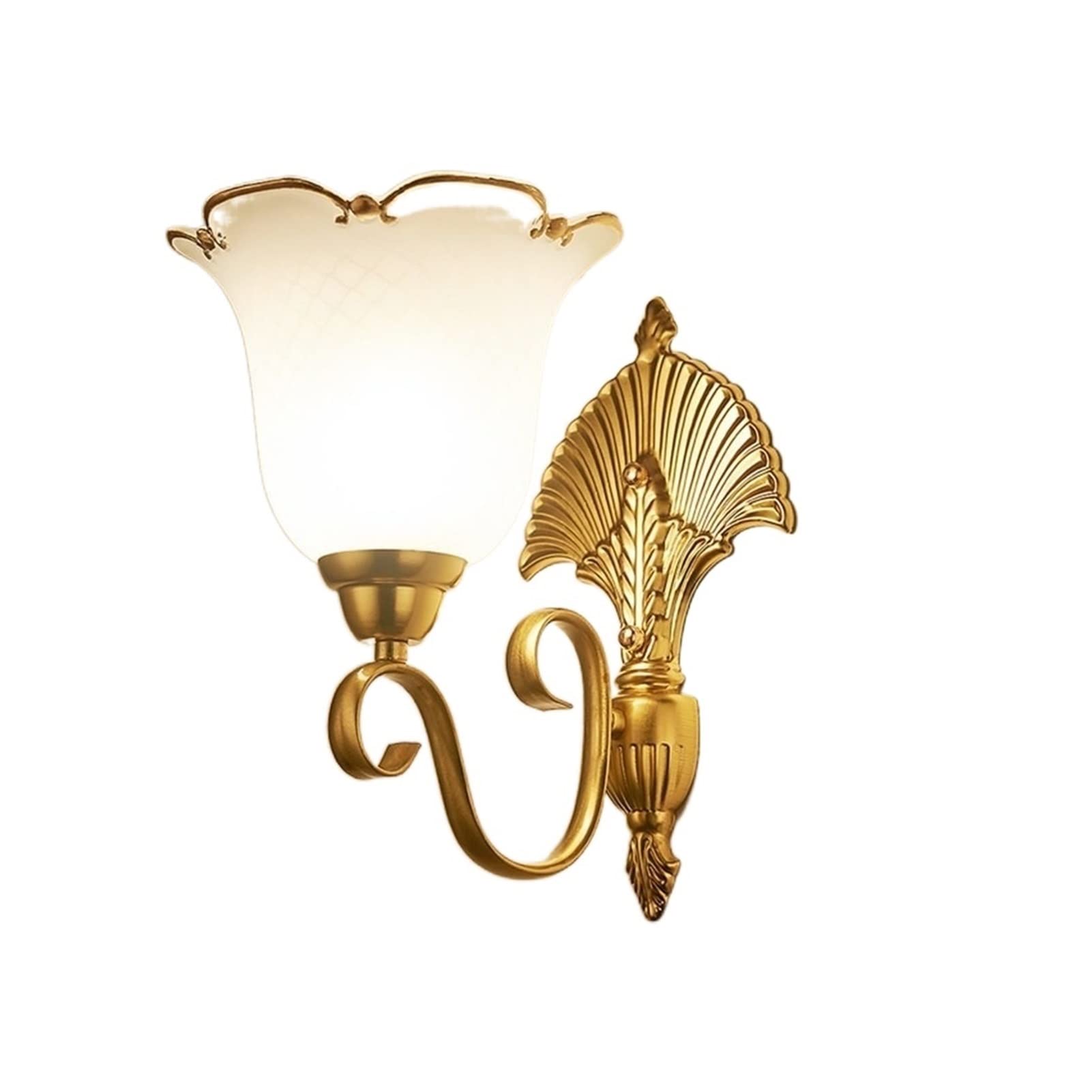 OLSKFUH Wall Lamp, Brass Glass Warehouse Living Room Bedroom Wall Lamp Wall Light Bedside Fitting Fixtures Decoration Restaurants Indoor Home Wall Sconce Lighting Modern Chandeli,