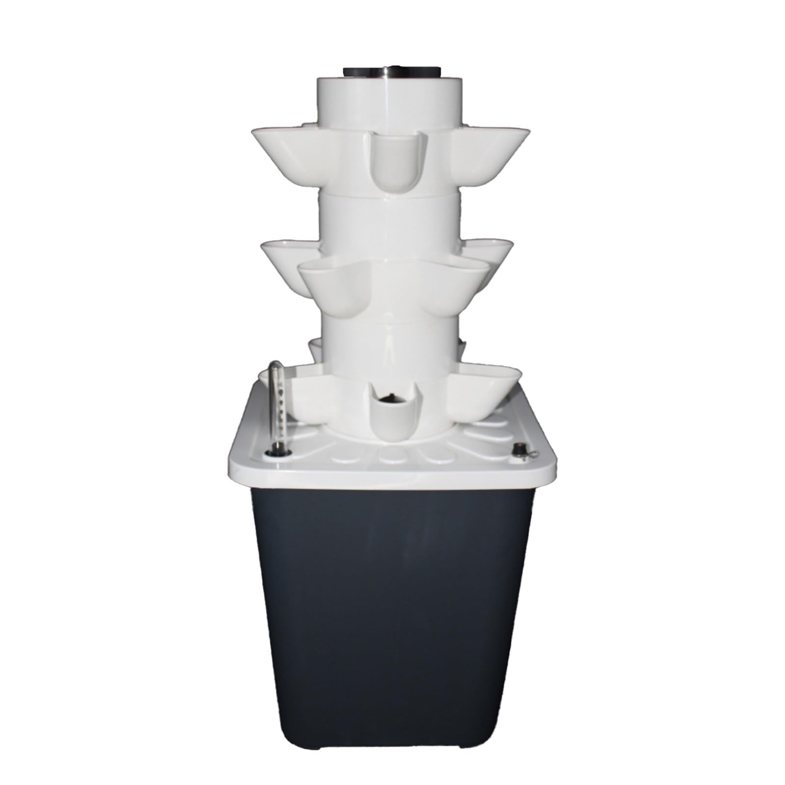Método‌ Hidropónico de Interior, Torre de Siembra Vertical, Espacios de Siembra - Torre Hidropónica con Bomba de Agua y Adaptador para Depósito de Agua Portátil 5layers15holes