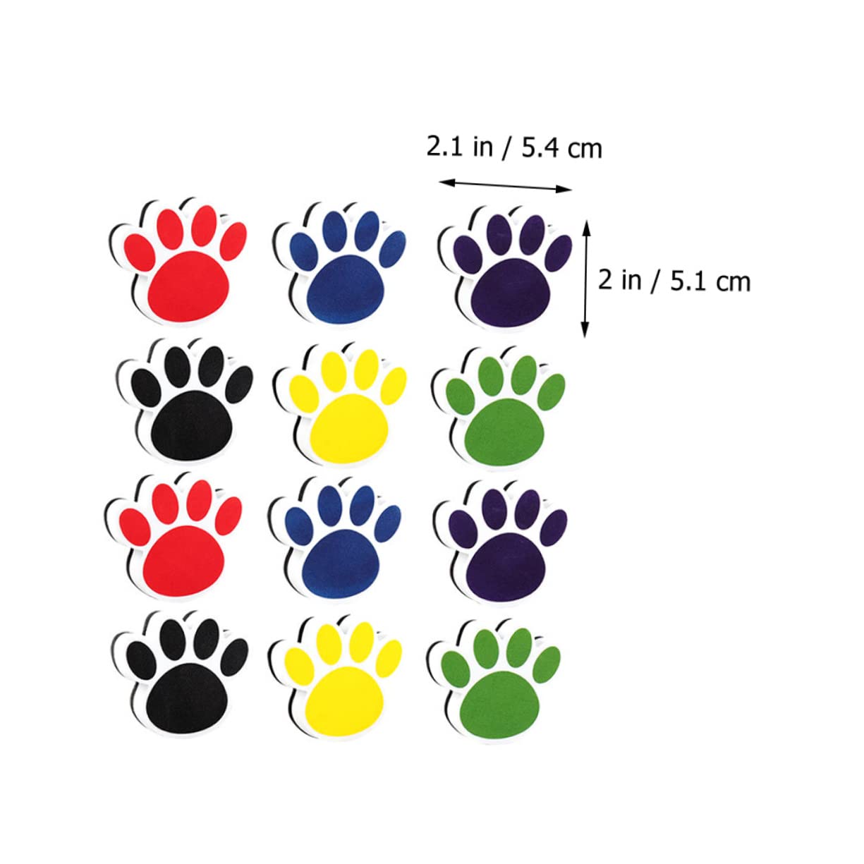 NUOBESTY 48pièces Gomme Effaçable à Sec Forme De Patte De Chat Accessoires De Tableau Scolaire Et Bureau Effaceur Magnétique Réutilisable De Chaque Pour Et Maison