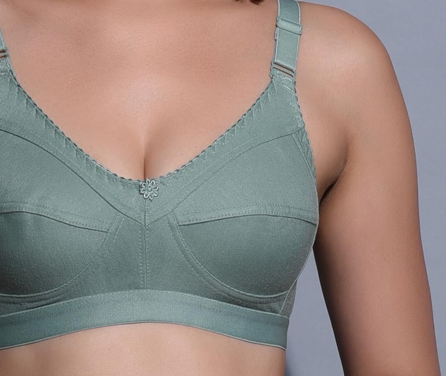 Image of CSU Women's Cotton Full Coverage Non-Padded Wire Free T-Shirt Bra Combo