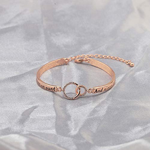 WUSUANED Aunt Niece Bracelet - Birthday & Graduation Gift - The Love Between An Aunt and Niece is Forever3