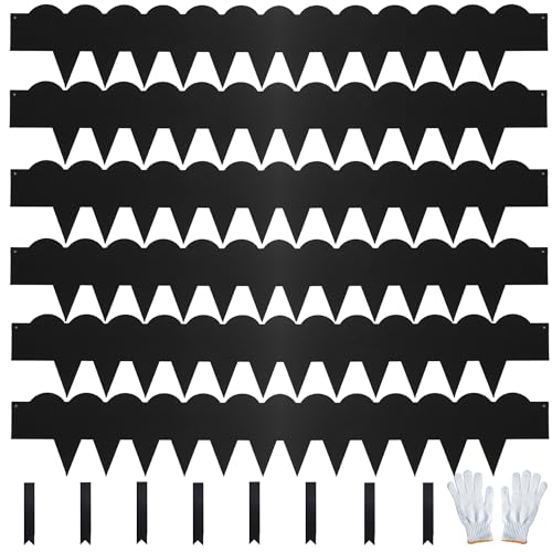 Solaroxy Cor-Ten Steel Landscape Edging 6-Pcsk, 40' L x 7' H Metal Garden Border with 8...