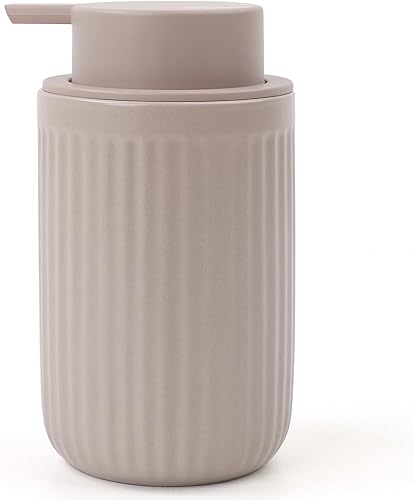 Miniatura 8 de BosilunLife Dispensador de jabón de manos para platos, dispensador de jabón líquido blanco para baño, dispensador de platos de cocina de cerámica de
