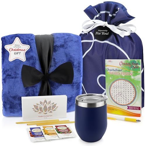 Get Well Soon Gifts for Women or Men - Gift Set Includes Luxury Blanket, Temperature...
