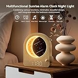 blonbar Sunrise Alarm Clock, Wake-up Light,Touch Lamp Night Light with Meteor Light, Stepless Dimmable Bedside Lamp, 10 Natural Sounds,Suitable for Family, Friends, and Children - Image 3