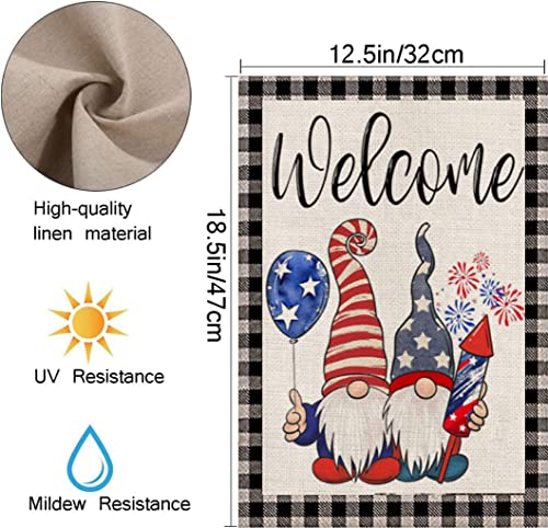 Eiazuiks 4Th Of July Patrioctic American Garden Flag Floral Spring Double Sided Vertical Rustic Farmhouse Yard Seasonal Holiday Outdoor Decor 12×18 Inch Ef061 #TOP5