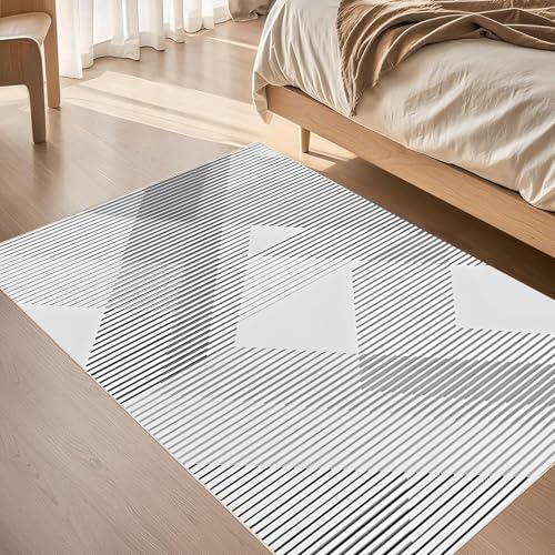 Tapis de sol doux et esthétique à rayures géométriques 180x200 cm