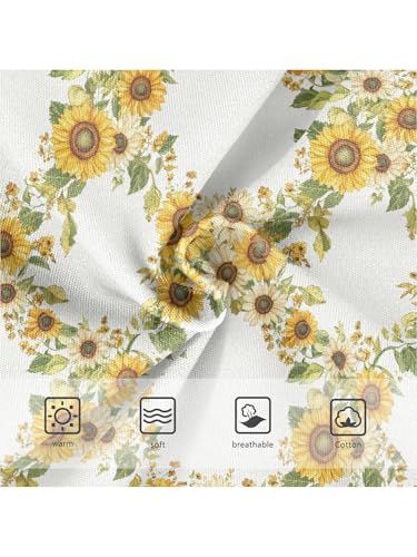 ZZKKO Yellow Sunflower Wreath Girls Underwear Toddler Panties for Girls Comfort Brief Size 2-8T3