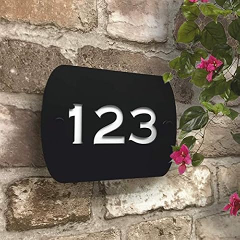 Chester House Signs - Personalised House Number Plaque - Premium Acrylic House Number Plate - Durable Weatherproof Door Numbers - Modern Home/ Office Door Plaques Cover