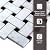 Apollo Tile 12 x 12 in. Basketweave Mosaic White Polished Bianco Carrara and Eastern Black Marble Tile 5-Pack APLKB88B04A for Bathroom, Garage, Shower Walls or Flooring, Kitchen Backsplash, Patios