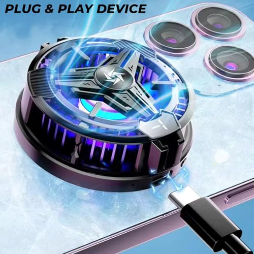 Image of Phone Cooler with AI Cooling Mode, RGB Lighting, Real-Time Temperature and Power Display, Strong Magnet and Clip Mount, Ultra-Quiet Fan (SL10)