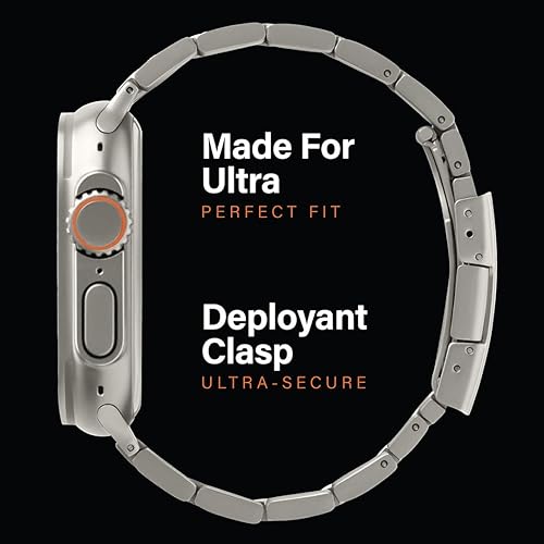 Miniatura 3 de KORDIZ Correa de reloj de titanio T01 Max  Compatible con Apple Watch ULTRA 3 y ULTRA 21 (1.929 in)  Correa ajustable de titanio para Apple Watch
