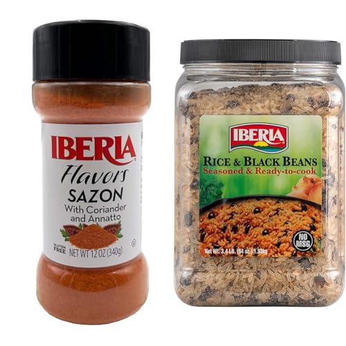 Iberia Sazon with Annatoo & Coriander, 12 oz+ Iberia Rice & Black Beans, 3.4 Lb image 2