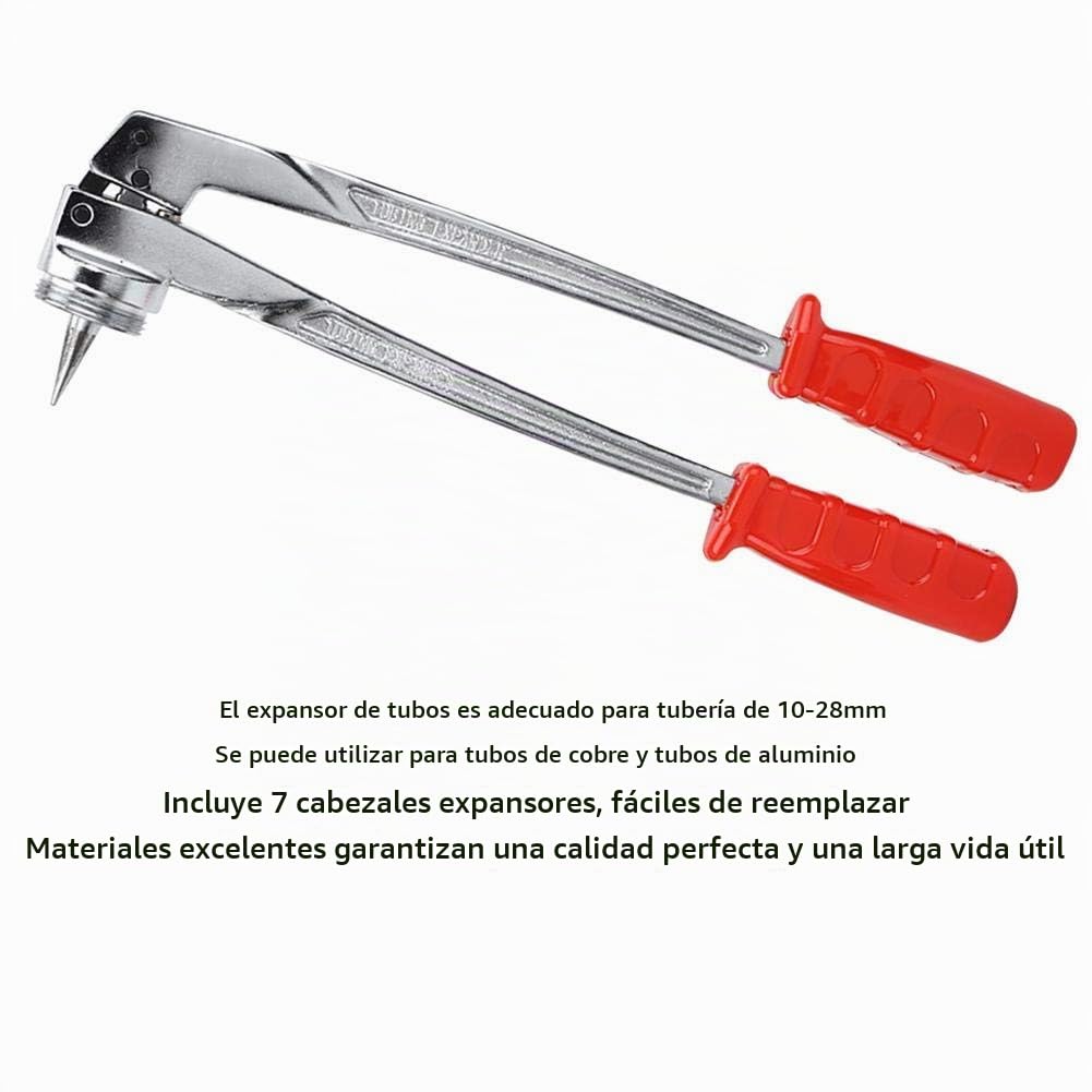 Oumefar Expansor de tubo manual Herramienta de ensanchamiento de tubo para tuberías de 10-28 mm Expansor de tubería de plomería Herramienta de expansión de tubería para cobre Aluminio