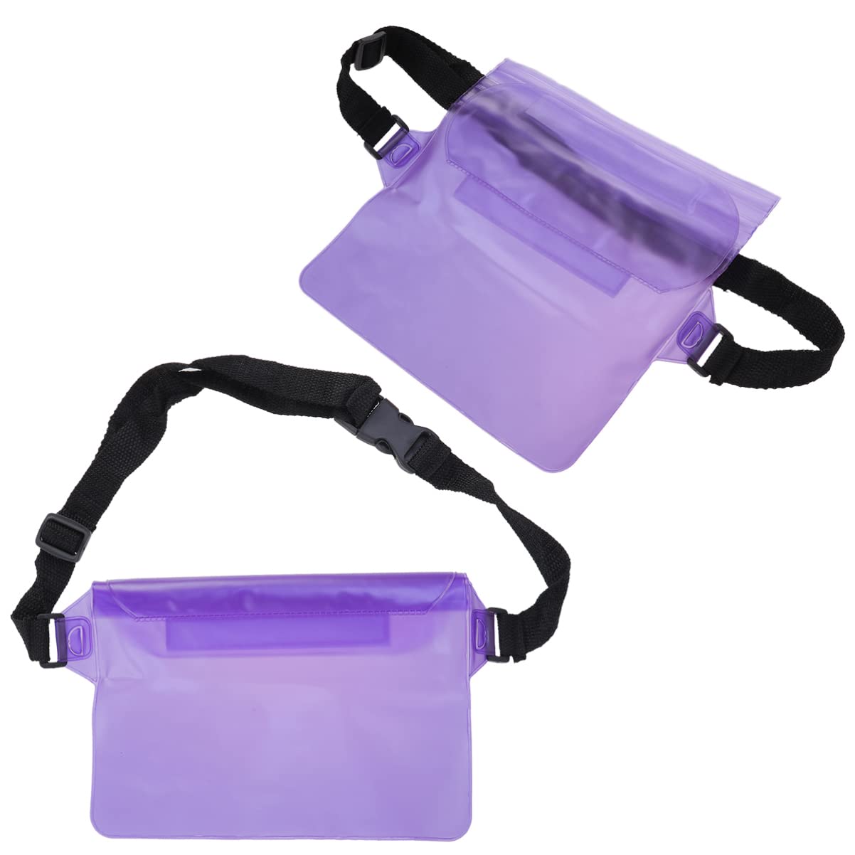 HOMSFOU Pouch Waist Bag Lightweight PVC Case for Snowproof Dirtproof Sandproof Protection Adjustable for Beach Swimming Boating Fishing Purple
