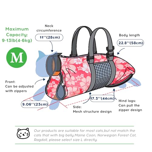 Cinf ZJB-FLOWER-M Cat Nail Clipping Cleaning Grooming Restraint Bag No Scratching Biting thumb #1