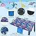 Travel Essentials for Kids, Toddler Airplane Bed, Airplane Must Have for Toddlers, Airplane Seat Extender for Kids, Baby Portable Plane Bed Foot Rest for Flights(Blue)