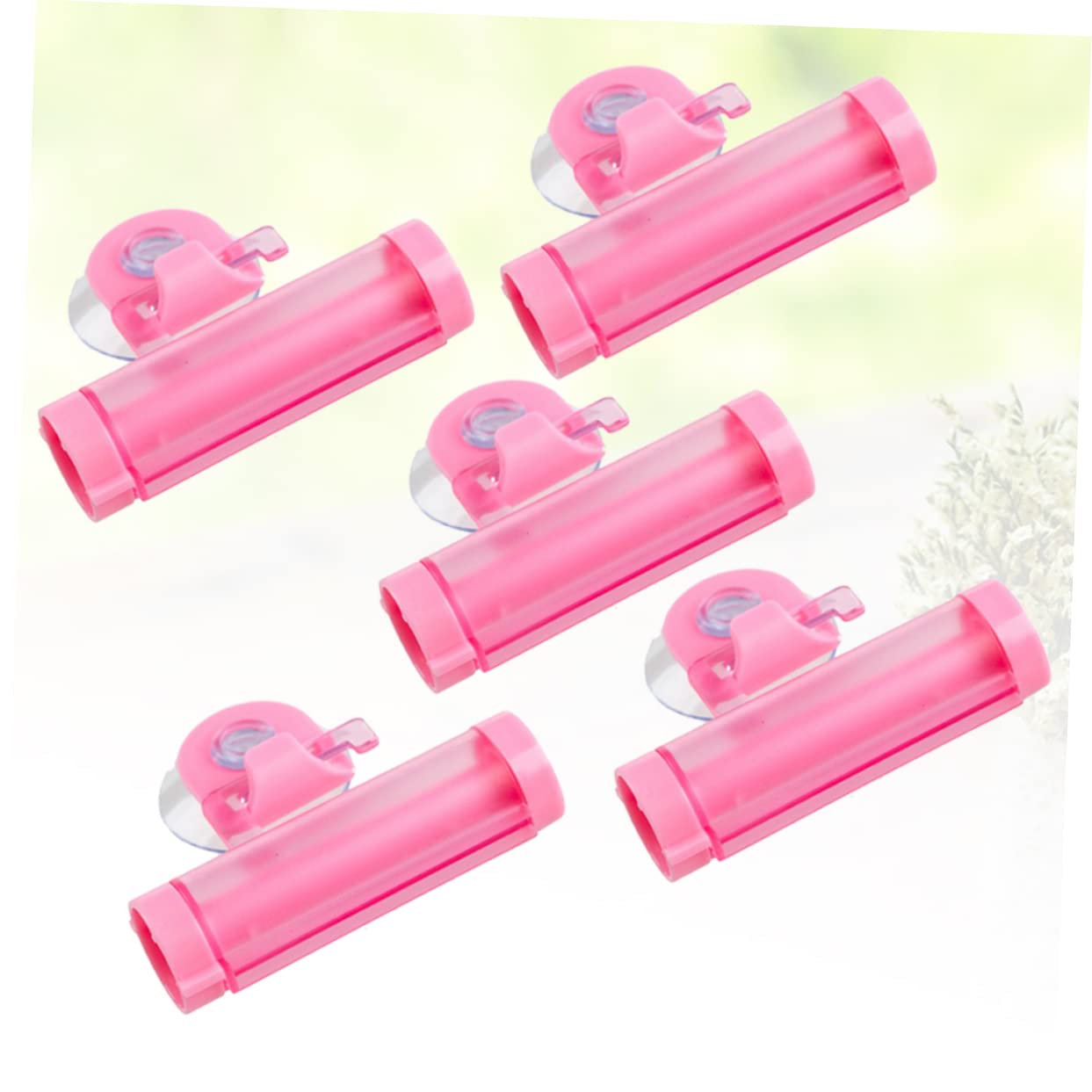 Didiseaon 5pcs Toothpaste Extruder Tube Rolling Squeezer Easy Toothpaste Dispenser Toothpaste Rolling Squeezer Toothpaste Tube Squeezer Lotion Tube Squeezer Toothpaste Squeezer Pink