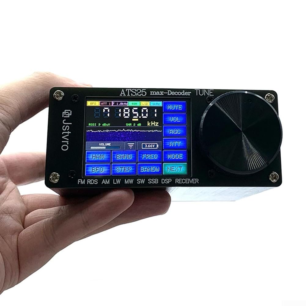 ATS-25Max SI4732 Radio, DSP FM LW MW SW SSB Empfänger, 2,4 Zoll Touchscreen, Funkempfänger-Set, Gehäuse aus Aluminiumlegierung, Digitale Tastatur Zur Eingabe Der Frequenz, DAB Radio