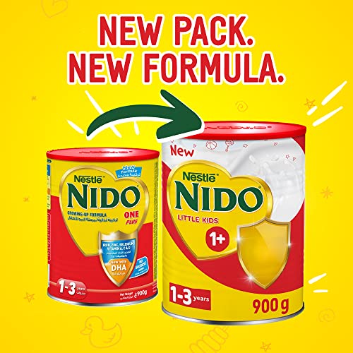 تركيبة حليب الاطفال نيدو للاطفال الصغار من نستله لعمر 1-3 سنوات، علبة 900 غرام