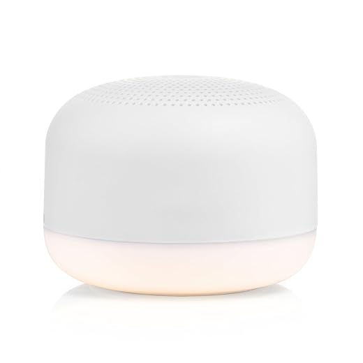 Yogasleep Travel Mini Portable White Noise Sound Machine, 6 Soothing Sounds, Volume Control, Dimmable Night Light, Sleep Therapy for Adults & Baby, USB Rechargeable, Lanyard Included