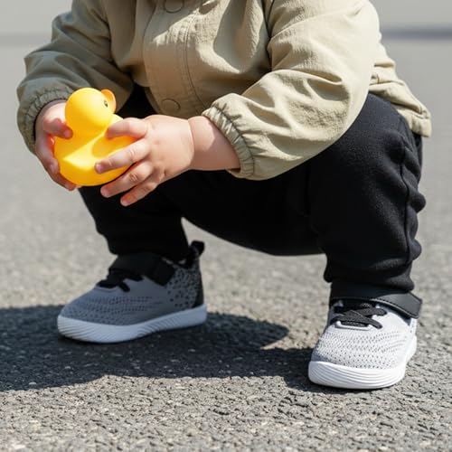 Image of MORENDL Toddler Sneakers Baby Boys & Girls Barefoot Shoes Lightweight Breathable Walking Running Tennis Athletic Sport Shoes