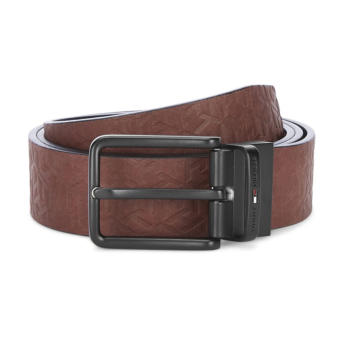 tommy hilfiger Desert Leather Mens Reversible Belt Wine/Navy Large Size (8903496158984)-picture-11