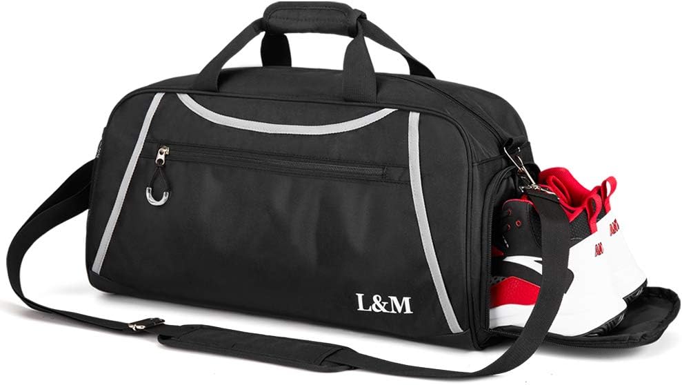 Gym Bag Sports Duffle Bag with Shoes Compartment and Wet Pocket Travel Holdall Bag for Men and Women