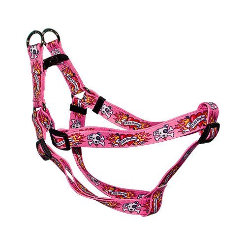 Image of Yellow Dog Design Standard Step-In Harness, I Luv My Dog Pink, Medium 15 inch - 25 inch