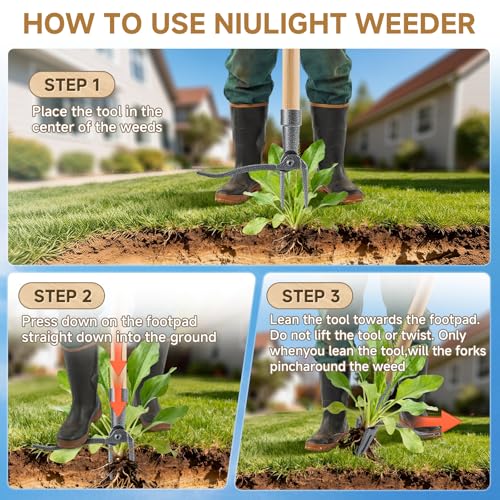 Niulight Heavy Duty Stand Up Weeder