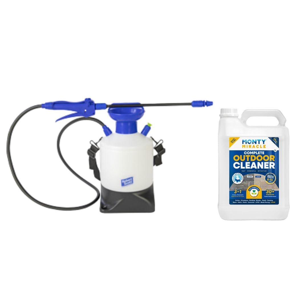 Monty Miracle® Outdoor Cleaner, 5 Litre. Clean & Rejuvenate your Patio, Decking, Fencing, Paths, Driveway, Render & More - Results in 6-10 Minutes! Slip free — view 9