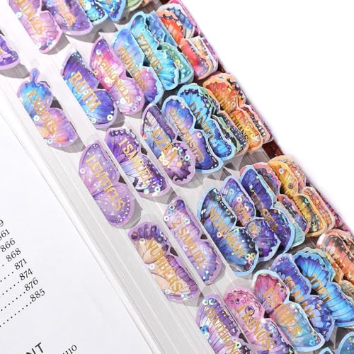 Sparkly Butterfly Laminated Bible Tabs